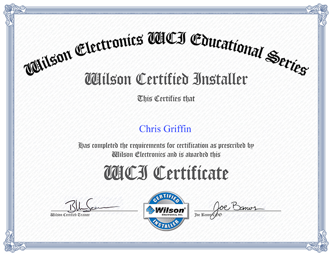 Wilson Builder Certificate